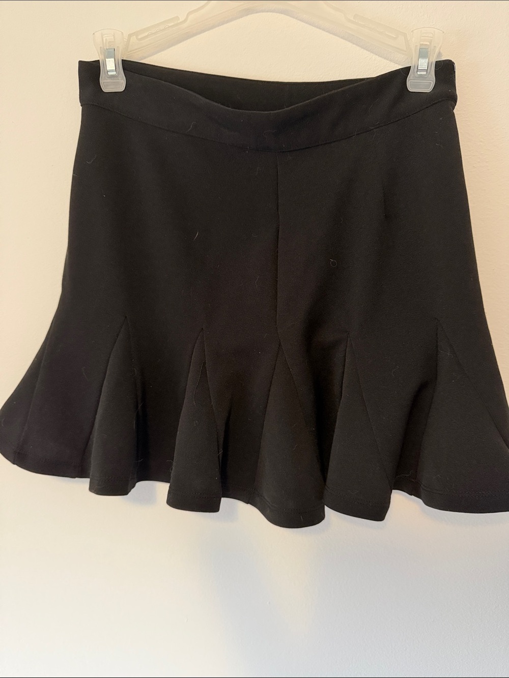 Forever 21 Black Flounce Hem Mini Skirt Size M